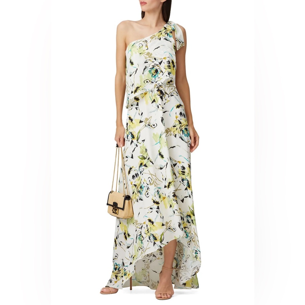 Amanda Uprichard One-Shoulder Dress - White and Yellow Floral